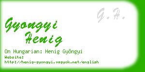 gyongyi henig business card