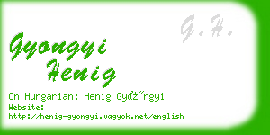 gyongyi henig business card